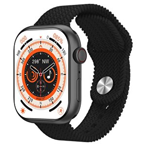 Schitec Watch Hk9 Pro Plus Amoled Ekran Android İos Harmonyos Uyumlu Akıllı Saat Siyah Kasa Siyah Kordon