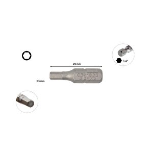 3,5 X 25 Mm Bits Allen (alyan) Uç Cb/1835