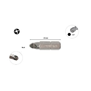 Torq-set Uçlu No 8 X 25 Mm Bits Cb/867