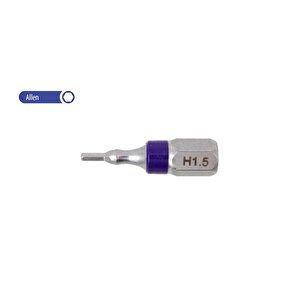 1.5 X 25 Mm Allen Bits Uç Renk Kodlu Cb/1815tc
