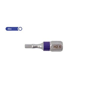 2.5 X 25 Mm Allen Bits Uç Renk Kodlu Cb/1825tc