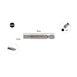 5,5 Mm Düz Bits 50 Mm Cb/621