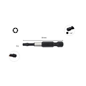 T15 50mm Darbeli Torx Bits Uç Cb/825tm