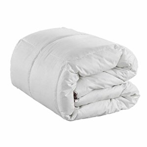 Yorgan 90168 Silikon Akmr Çift Kişi Model Beyaz Pamuk Kumş Silikon Dolgu El Yapım