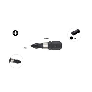 Ph1 X 25 Mm Darbeli Yıldız Bits Uç Cb/251tm