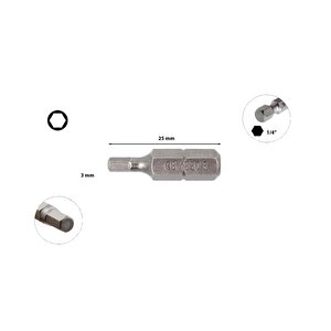 3 X 25 Mm Bits Allen (alyan) Uç Cb/1830