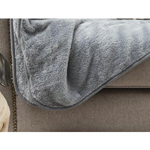Wellsoft Battaniye, Televizyon Battaniyesi, Peluş, Polar Battaniye, Çift Kişilik 220*230-gri