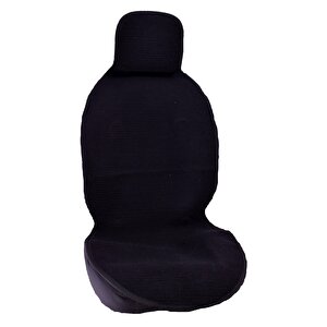 Kustulli Universal Terletmez 3'lü Pilot Kilim Minder Oto Kılıf Takımı Siyah K0606