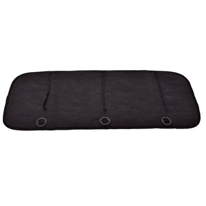 Kustulli Universal Terletmez 3'lü Pilot Kilim Minder Oto Kılıf Takımı Siyah K0606