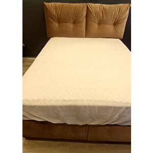 Alez Fitted 90176 Model Full Kenar Yatak Koruyucu Lastikli 100x200 Pamuk Beyaz El Yapım