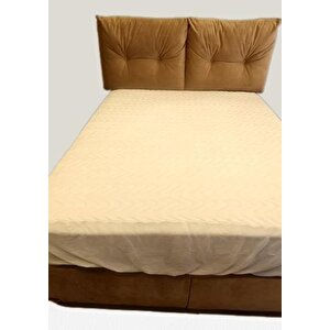 Alez Fitted 90176 Model Full Kenar Yatak Koruyucu Lastikli 100x200 Pamuk Beyaz El Yapım