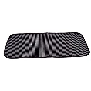 Kustulli Universal Terletmez 3'lü Pilot Kilim Minder Oto Kılıf Takımı Siyah K0423