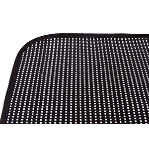 Kustulli Universal Terletmez 3'lü Pilot Kilim Minder Oto Kılıf Takımı Siyah K0423