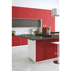 Mat Kırmızı Yapışkanlı Kaplama Folyosu 61 Cm X 8 Mt