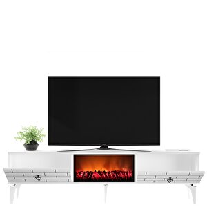 Varrna Tv Sehpasi Şömi̇neli̇ (alt Modül ) Beyaz-Beyaz