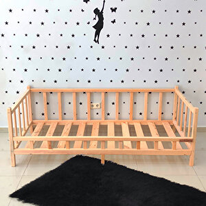Premium Montessori Yatak Doğal Çam Çocuk Ahşap Karyola