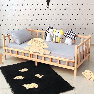 Sevimli Figürlü Montessori Yatak Çocuk Karyola 90x200 cm