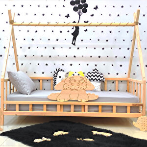 Montessori Yatak Doğal Çam Karyola Çocuk Ve Bebek Yatak