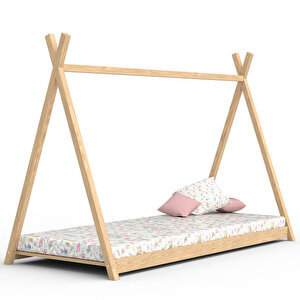 Montessori Bebek Yatak Ahşap Çocuk Karyolası Çilek No 2 80x180 cm