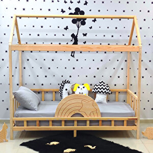 Ahşap Çocuk Yatak Montessori Yatak Bebek Karyola 80x180 cm