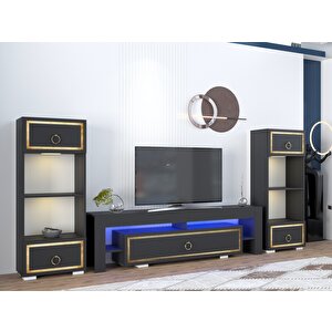Li̇ssa Ki̇taplik, Tv Sehpasi Takimi Antrasi̇t-altin Antrasit Gold