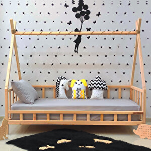 Ayıcıklı Montessori Yatak Ahşap Çocuk Ve Bebek Karyola