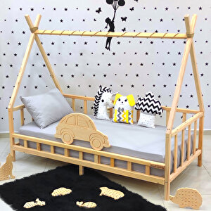 Montessori Yatak Çocuk Karyola Arabalı Karyola 60x120 cm