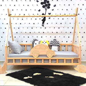 Montessori Yatak Çocuk Karyola Arabalı Karyola 60x120 cm
