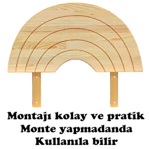 Montessori Karyola Ahşap Çocuk Yatak Gökkuşağı Nirvana