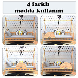 Montessori Yatak Nirvana Gökkuşağı Yıldızlı Karyola