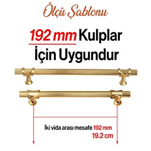 Arsin Altın Metal Kulp 192 Mm-19.2 Cm Mobilya Çekmece Dolap Kapak Mutfak Dolabı Kulpları Kulbu Kulpu