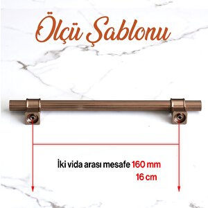 Hisar Bronz Renk Metal Kulp 160 Mm-16 Cm Mobilya Çekmece Dolap Mutfak Dolabı Kulpları Kulbu Kulpu