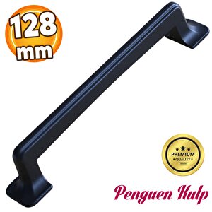 Penguen Siyah Metal 128 Mm-12.8 Cm Mobilya Çekmece Mutfak Dolabı Dolap Kapak Kulpları Kulbu Kulpu