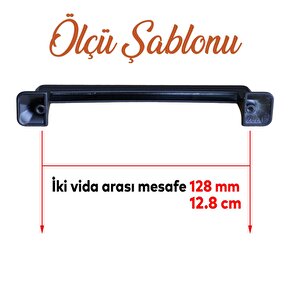 Penguen Siyah Metal 128 Mm-12.8 Cm Mobilya Çekmece Mutfak Dolabı Dolap Kapak Kulpları Kulbu Kulpu