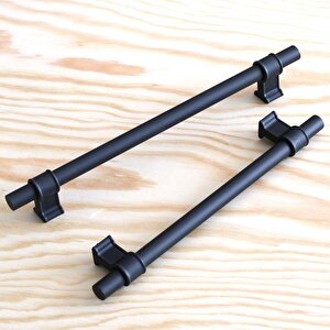 Hisar Siyah Metal Kulp 128 Mm-12.8 Cm Mutfak Mobilya Çekmece Dolap Kapak Dolabı Kulpları Kulbu Kulpu