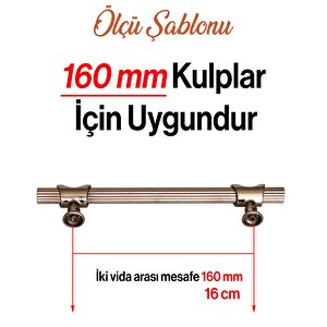 Arsin Bronz Metal Kulp 160 Mm-16 Cm Mobilya Dolap Çekmece Kapak Mutfak Dolabı Kulpları Kulbu Kulpu