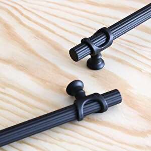 Arsin Siyah Metal Kulp 224 Mm-22.4 Cm Mobilya Çekmece Dolabı Dolap Mutfak Kapak Kulpları Kulbu Kulpu