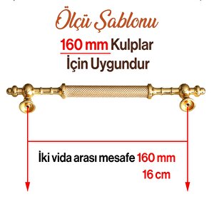Ladin Altın Gold Metal Kulp 160 Mm-16 Cm Mobilya Mutfak Çekmece Dolabı Dolap Kapak Kulpları Kulbu