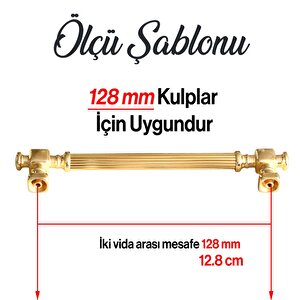 Talas Altın Çizgi Metal Kulp 128 Mm 12.8 Cm Mobilya Çekmece Mutfak Dolabı Dolap Kapak Kulpları Kulbu