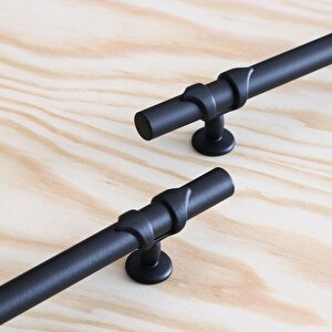 Maça Siyah Metal Kulp 192 Mm-19.2 Cm Mobilya Mutfak Çekmece Dolabı Dolap Kulpları Kulbu Kulpu