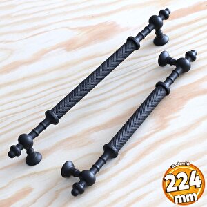 Ladin Siyah Metal Kulp 224 Mm (22.4 Cm) Mobilya Çekmece Mutfak Dolabı Dolap Kapak Kulpları Kulbu