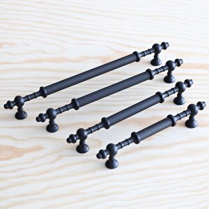 Ladin Siyah Metal Kulp 224 Mm (22.4 Cm) Mobilya Çekmece Mutfak Dolabı Dolap Kapak Kulpları Kulbu