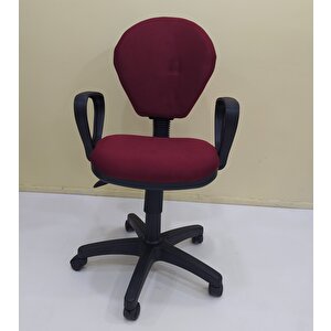 Çalışma Koltuk 12759 Amortisör Model Bordo Ortopedik Oturum Sağlam Şık El Yapım