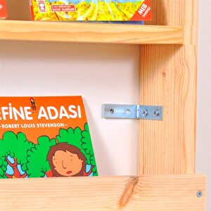 Çocuk Odası Eğitici Montessori Kitaplık Mobilya Raf Duvar Rafı