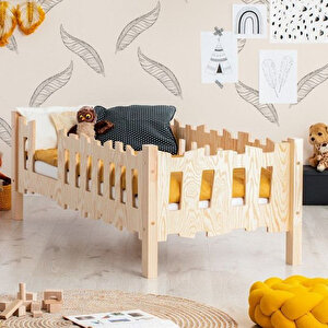 Jüpiter Doğal Çam Montessori Bebek Ve Çocuk Karyolası 90x190 cm