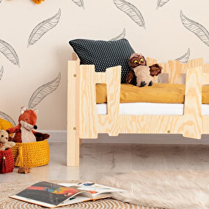 Jüpiter Doğal Çam Montessori Bebek Ve Çocuk Karyolası 90x190 cm