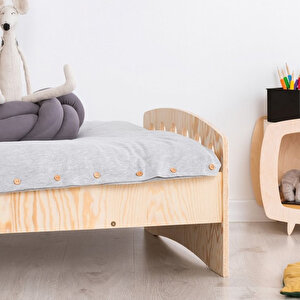White Montessori Yatak 90x190 Ahşap Çocuk Ve Genç Karyola , 90x190 cm
