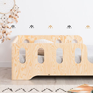 Roofed Karyola Korumalıklı Ahşap Montessori Yatak 90x190 cm