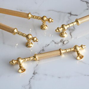 Ladin Altın Gold Metal Kulp 224 Mm-22.4 Cm Mobilya Çekmece Mutfak Dolabı Dolap Kapak Kulpları Kulbu