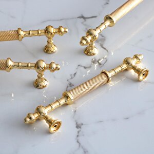 Ladin Altın Gold Metal Kulp 224 Mm-22.4 Cm Mobilya Çekmece Mutfak Dolabı Dolap Kapak Kulpları Kulbu